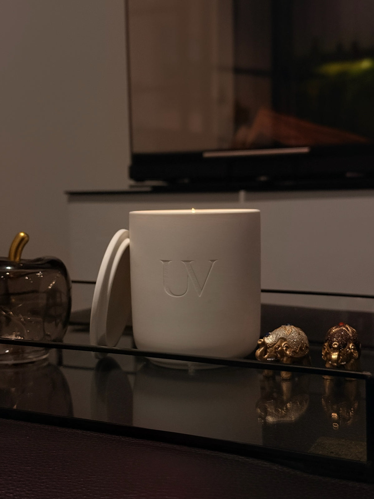 UV CITRÉA — White Ceramic Candle