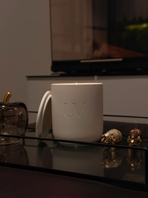 UV CITRÉA — White Ceramic Candle